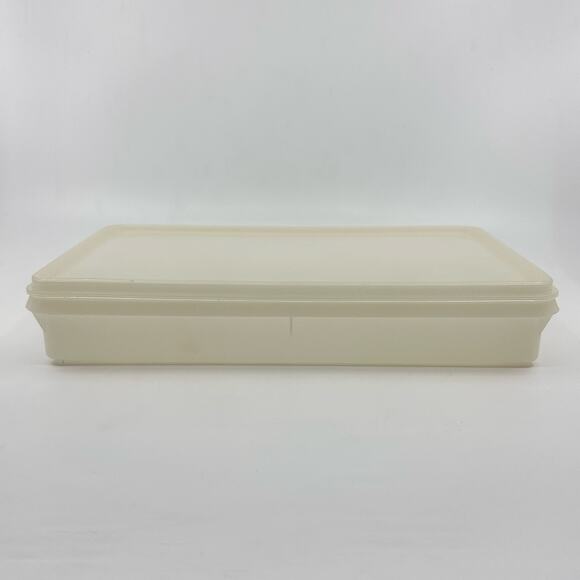 Tupperware Cheese & Cracker Container Rectangular Clear Set Kitchenware Storage - Picture 9 of 12